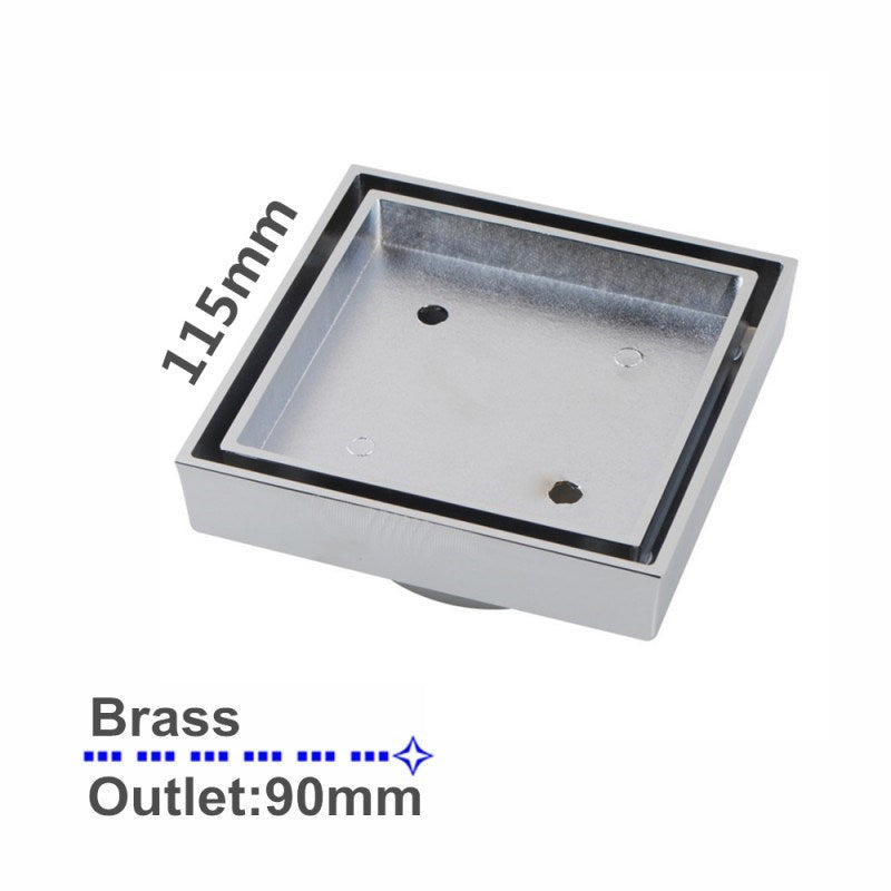 115x115mm Chrome Tile Insert Drain