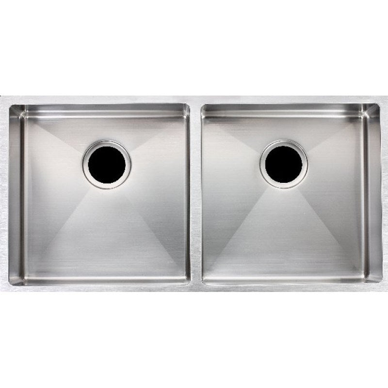 Handmade Stainless Steel Chrome Double Bowl Kitchen Sink 1.2mm (Top/Flush/Undermount) 860*440*200mm