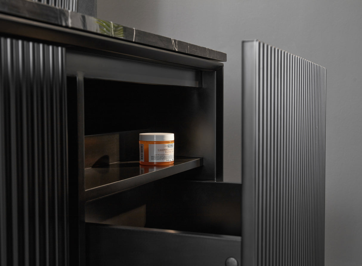 Kirribilli Double Bowl Wall Hung Fluted Vanity 1500X455X480MM