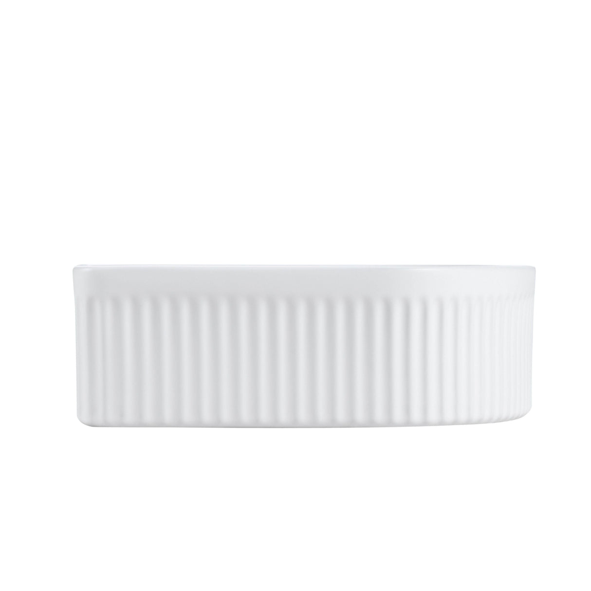 Cora 40 Counter-Top Fluted Arch Basin - Matt White