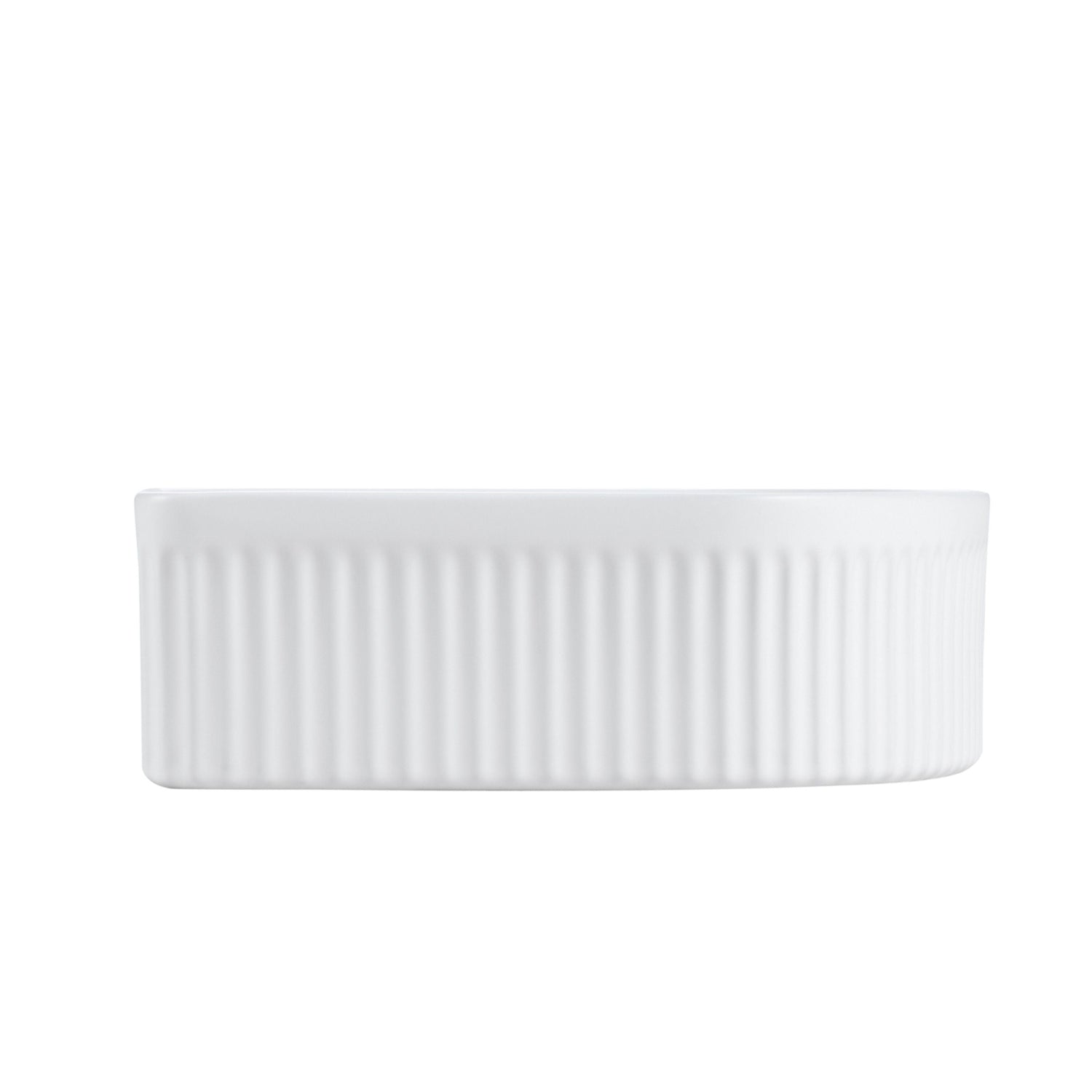 Cora 40 Counter-Top Fluted Arch Basin - Matt White