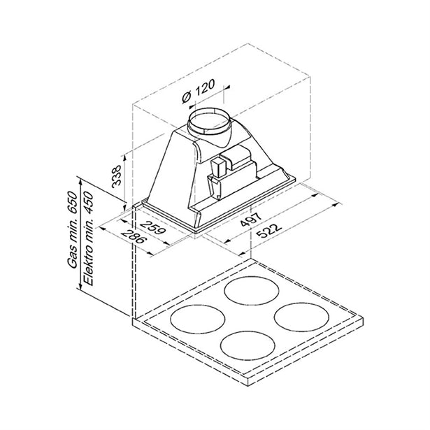 BLAUPUNKT 60CM UNDERMOUNT (STAINLESS STEEL)
