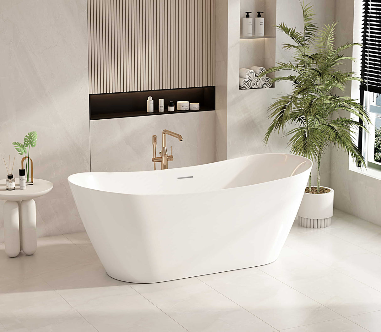 Disney Ultra-Thin Freestanding Bathtub - Gloss White