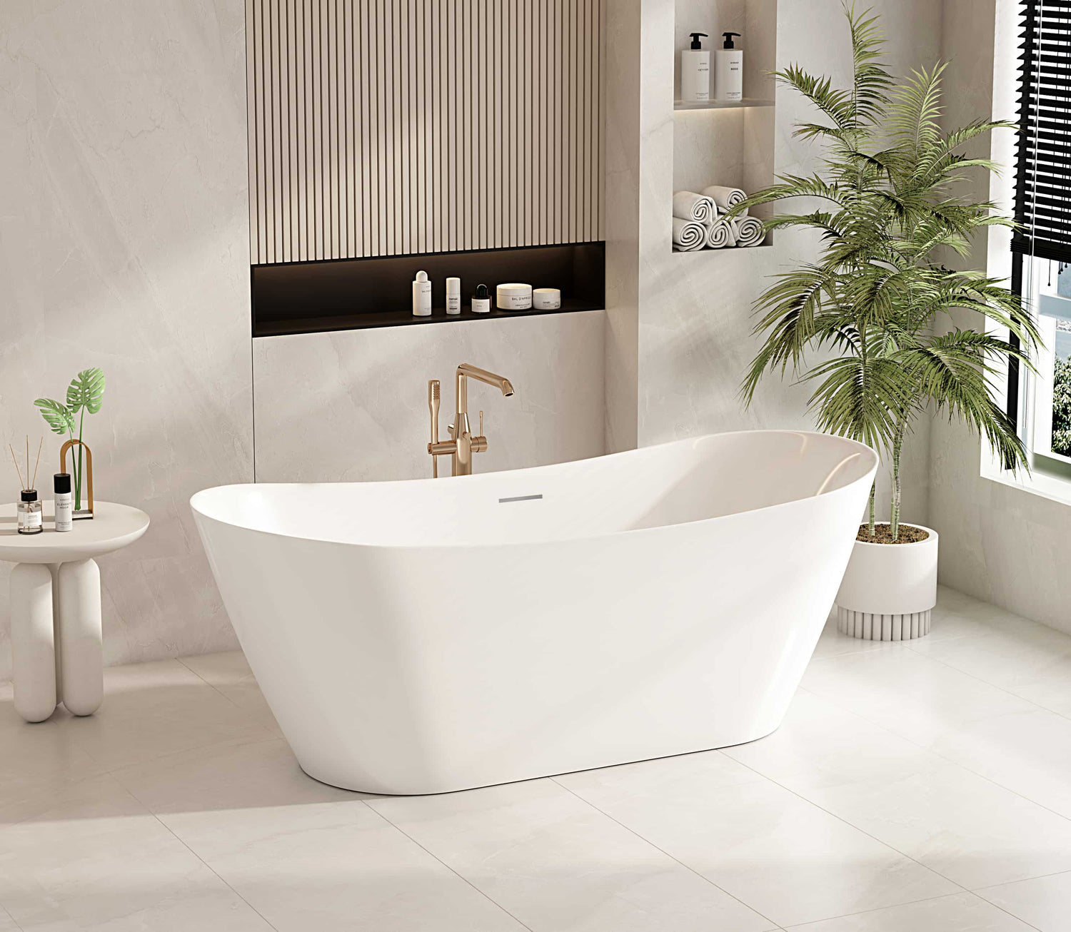 Disney Ultra-Thin Freestanding Bathtub - Gloss White