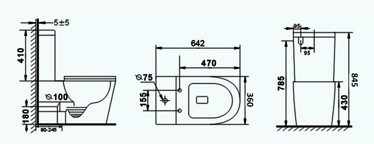 Bagno D'Oro Finley Rimless Toilet Suite