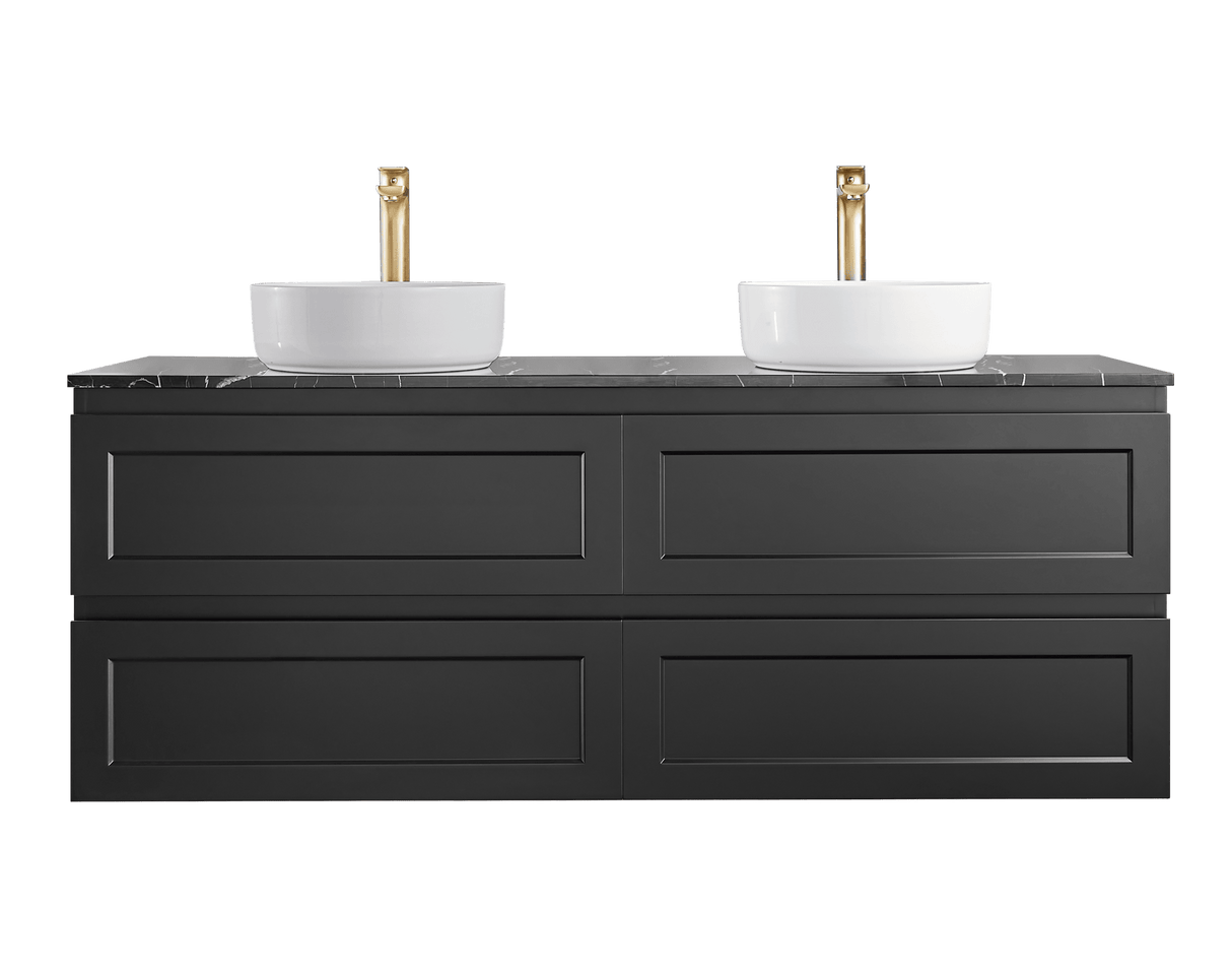 Fremantle Double Bowl Wall Hung Vanity 1500X450X560MM