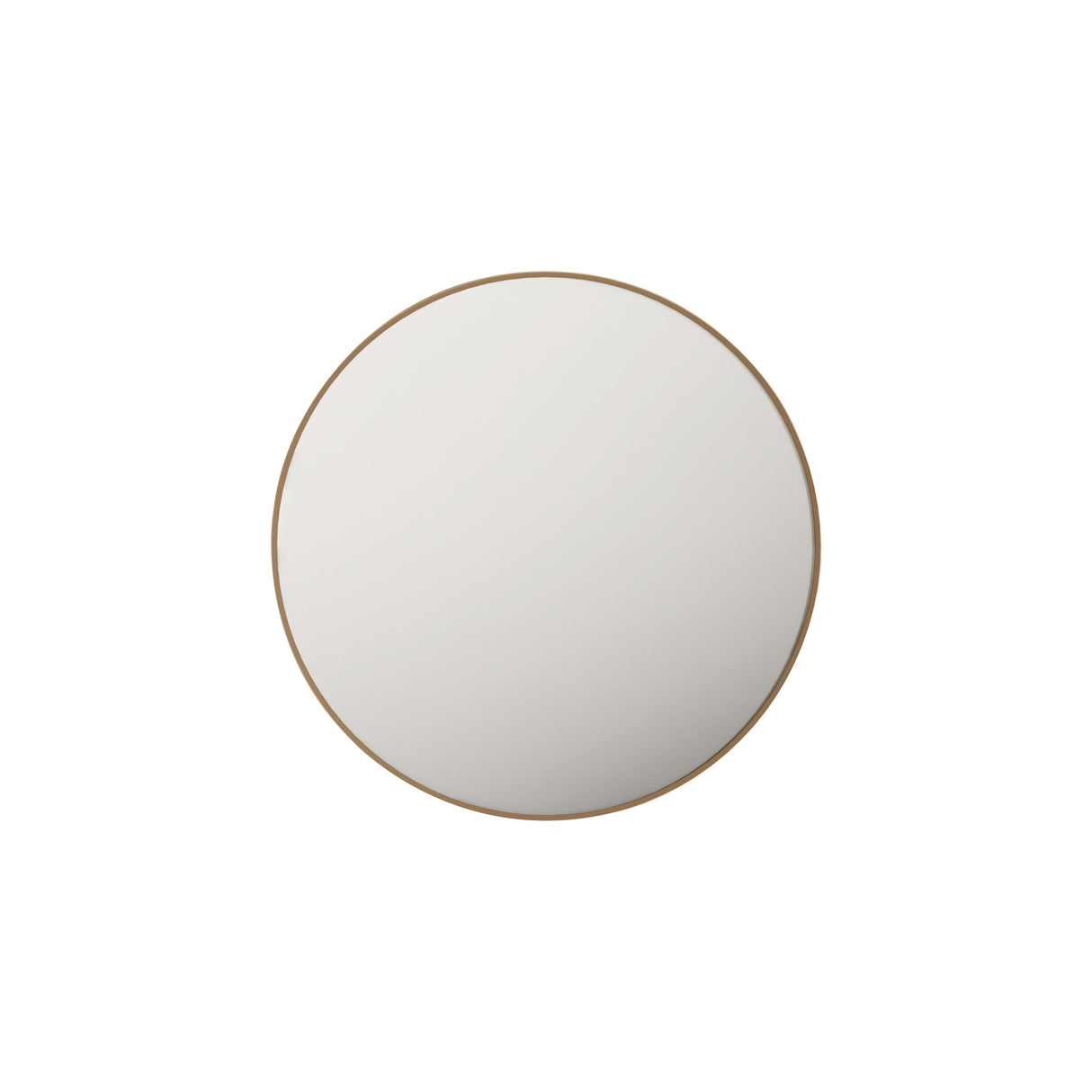 Aluminum Framed 900mm Round Mirror - Brushed Gold