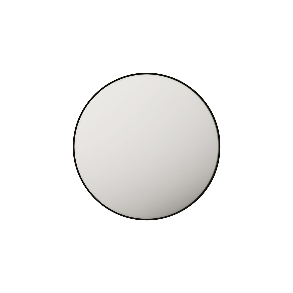 Steel Frame 600mm Round Mirror - Matt Black