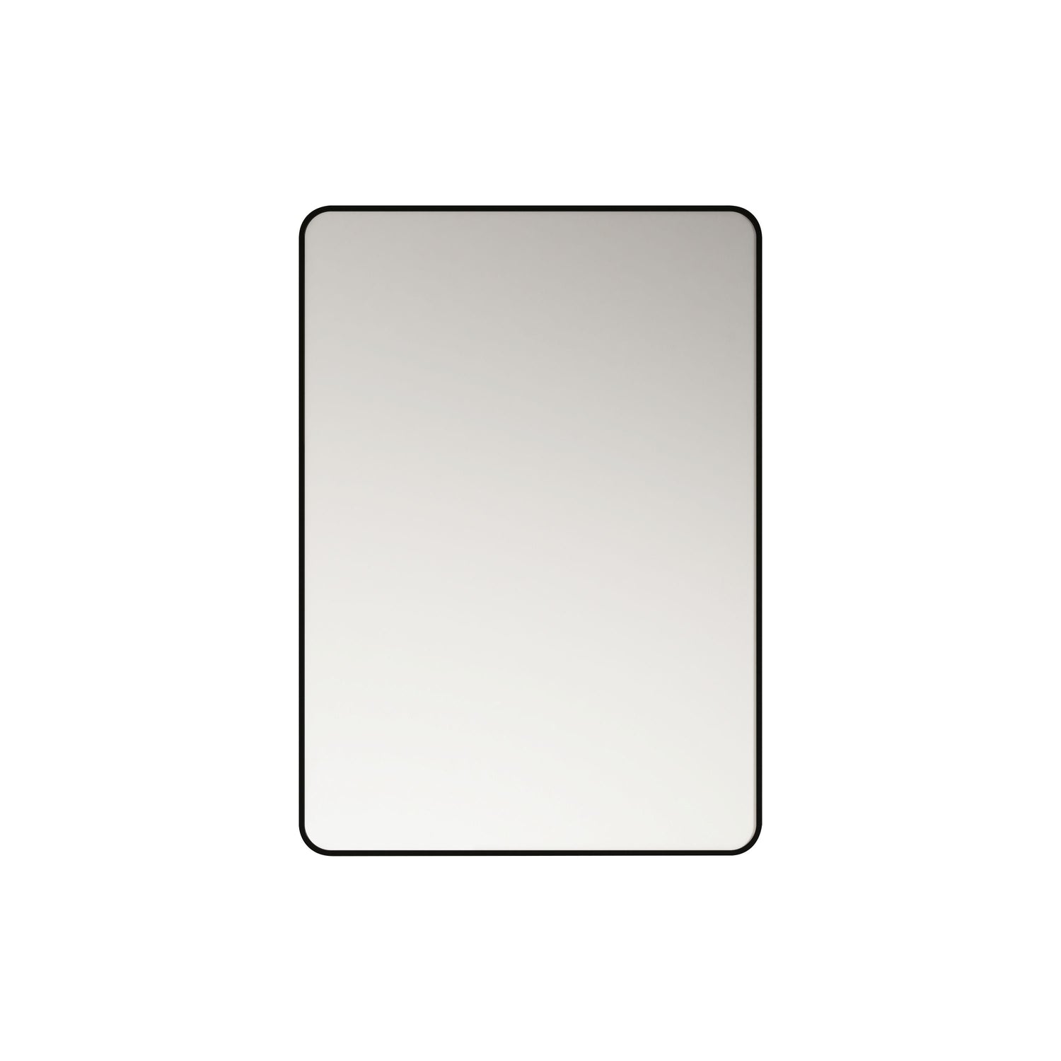 Aluminum Framed 600mm Rectangular Mirror -Matt Black
