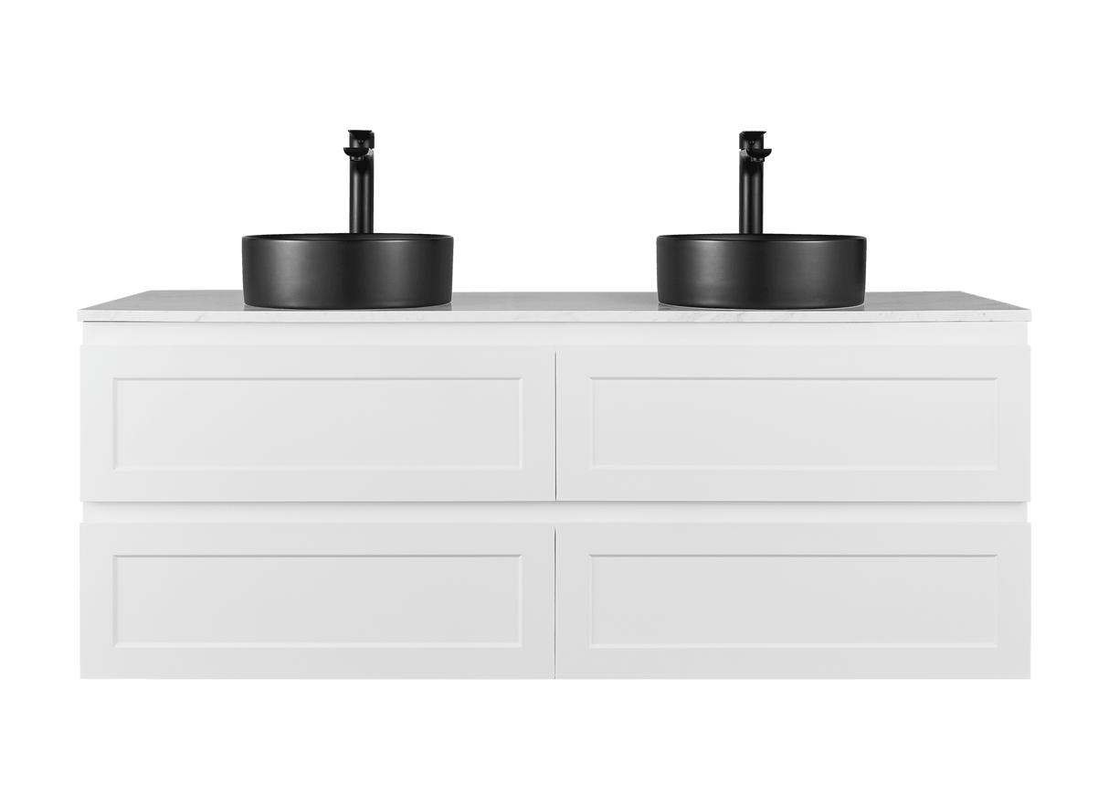 Fremantle Double Bowl Wall Hung Vanity 1500X450X560MM