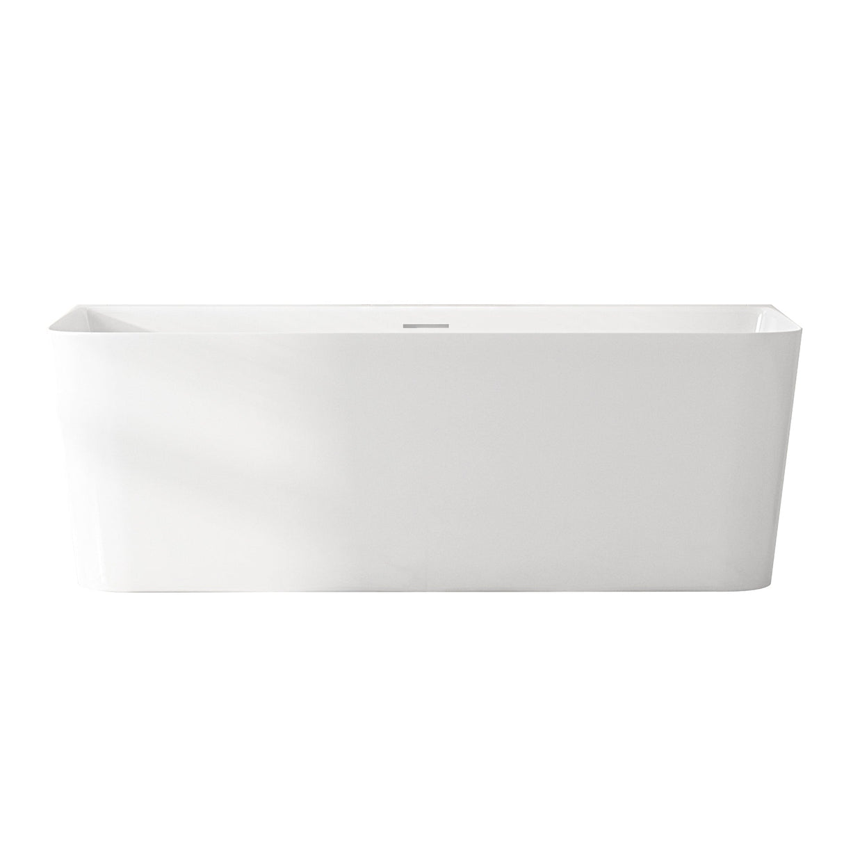 Fortuna Ultra-Thin Back-to-Wall Bathtub - Gloss White