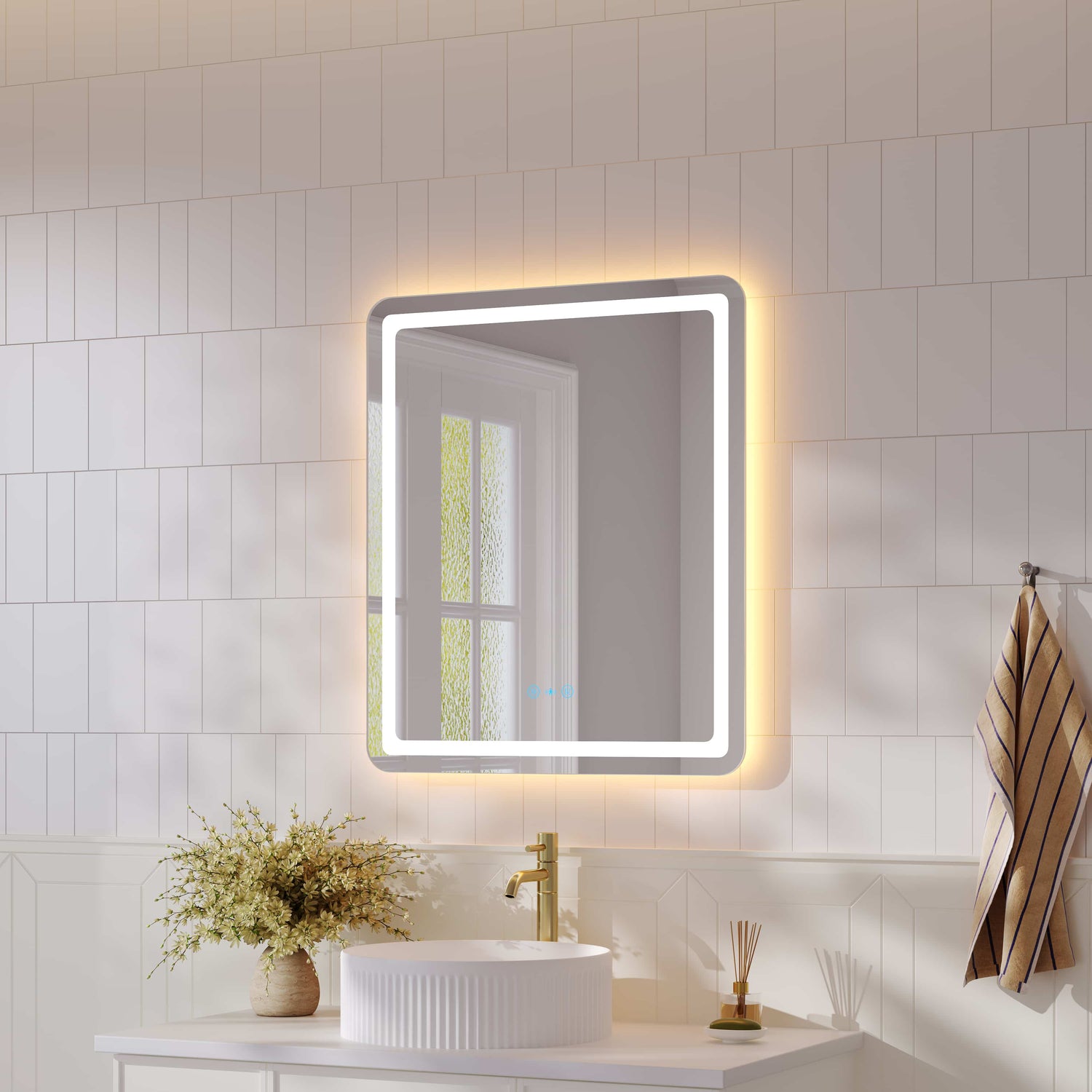 Freya 600×750mm LED Rectangular Mirror