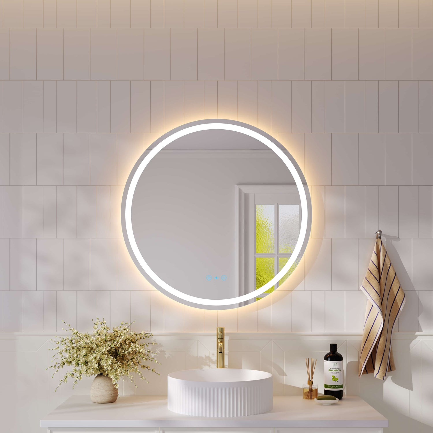 Freya 600/750/900mm LED Round Mirror