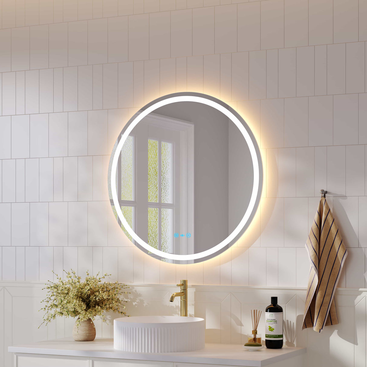 Freya 600/750/900mm LED Round Mirror