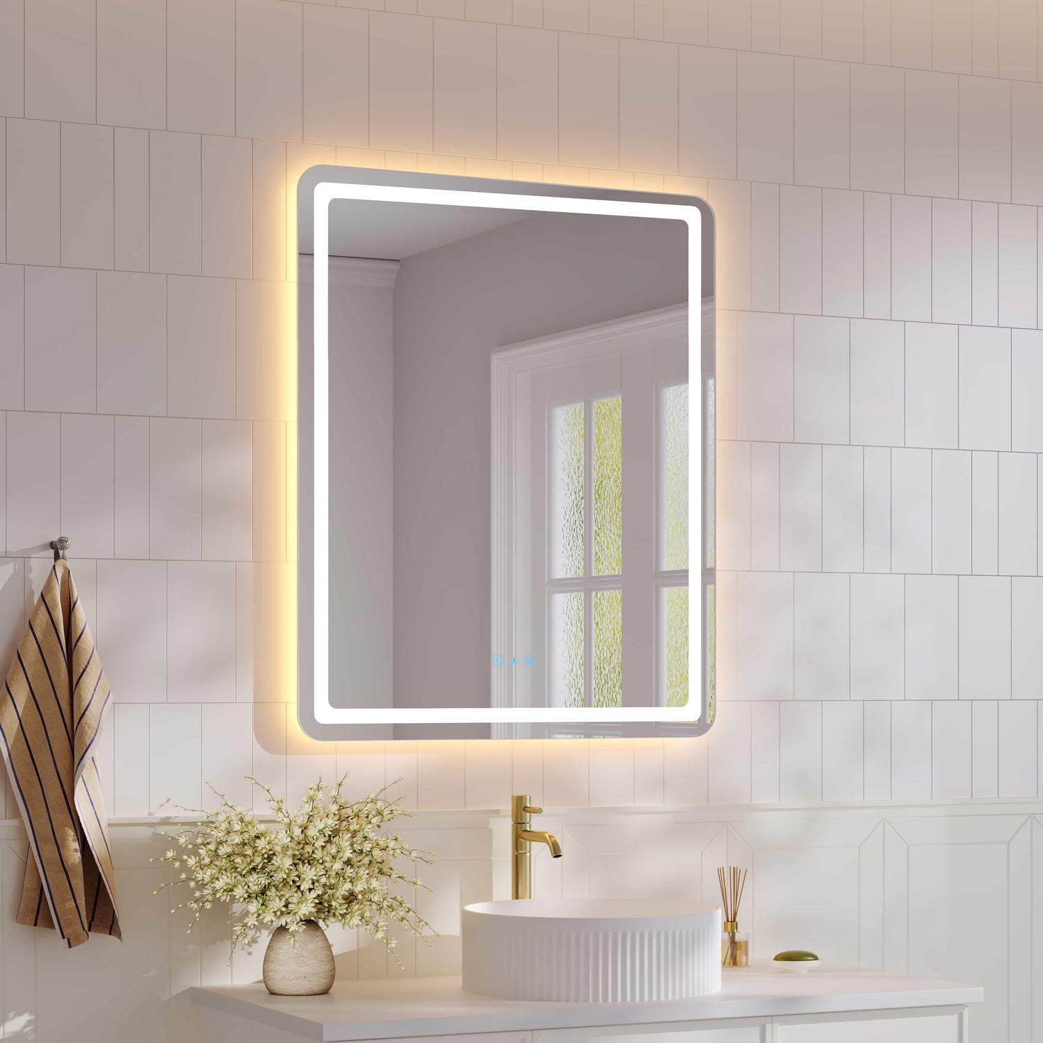 Freya 750×900mm LED Rectangular Mirror