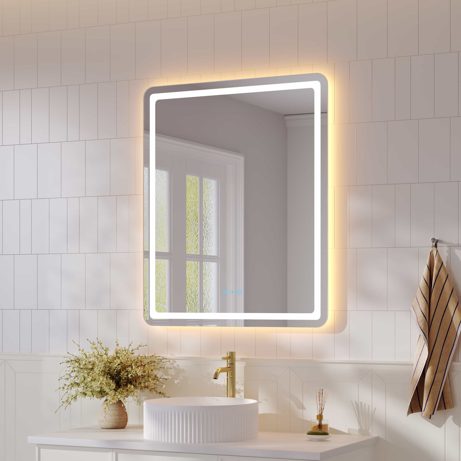 Freya 750×900mm LED Rectangular Mirror