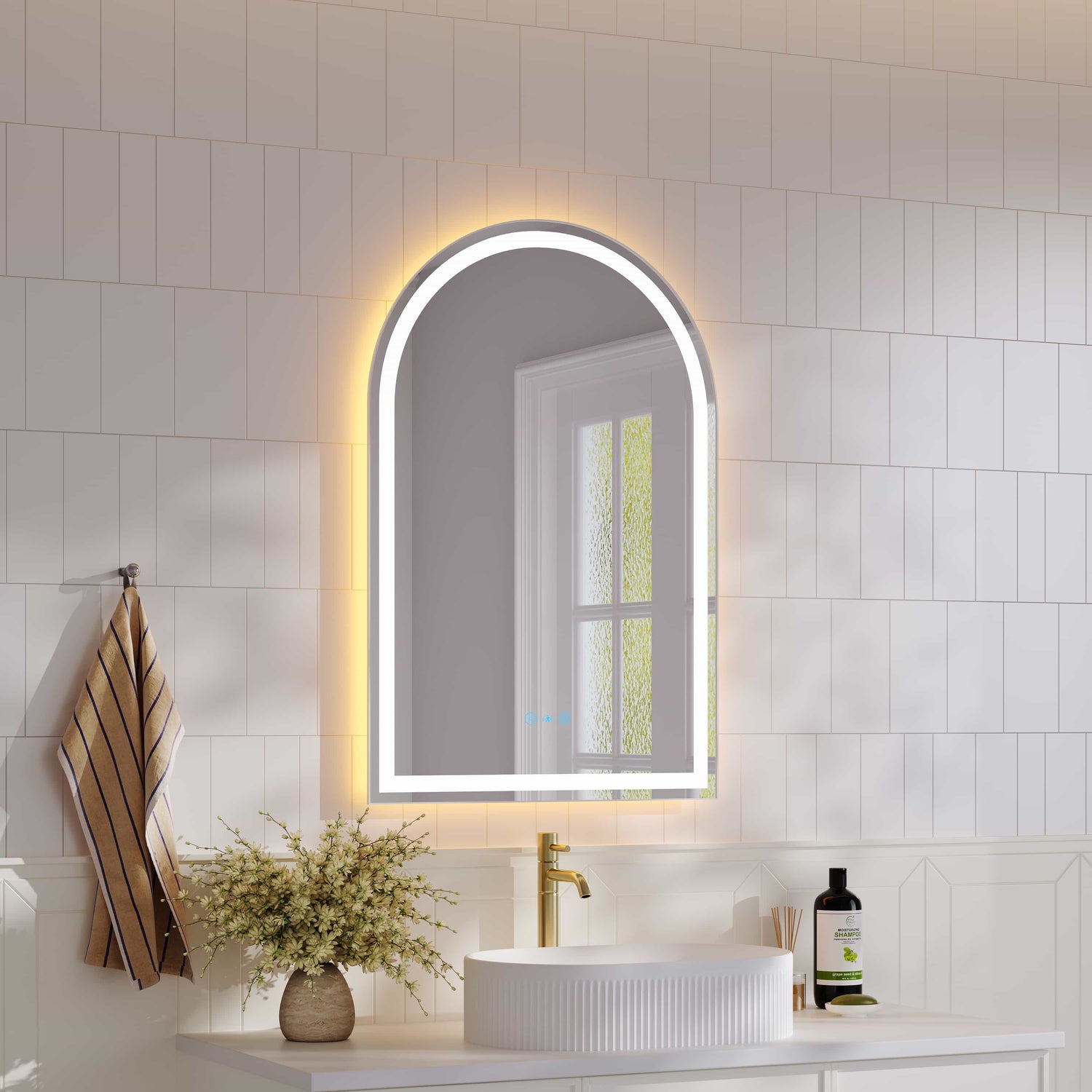 Freya 500/600×900mm LED Arch Mirror