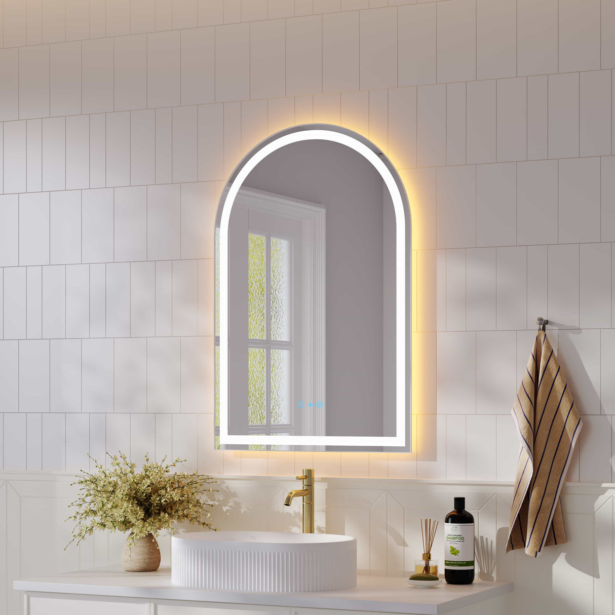 Freya 500/600×900mm LED Arch Mirror