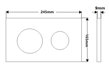 R&T In Wall White Push Plate