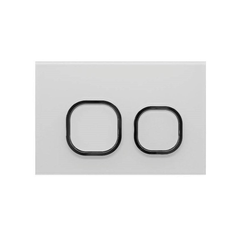 R&T In Wall White Glass Push Plate