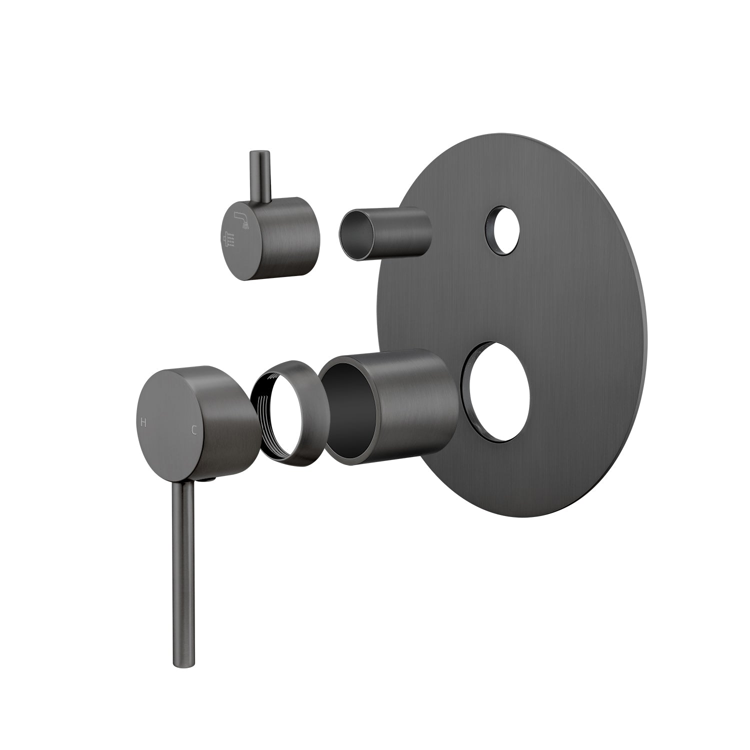 LUCID PIN - Gunmetal Diverter Mixer