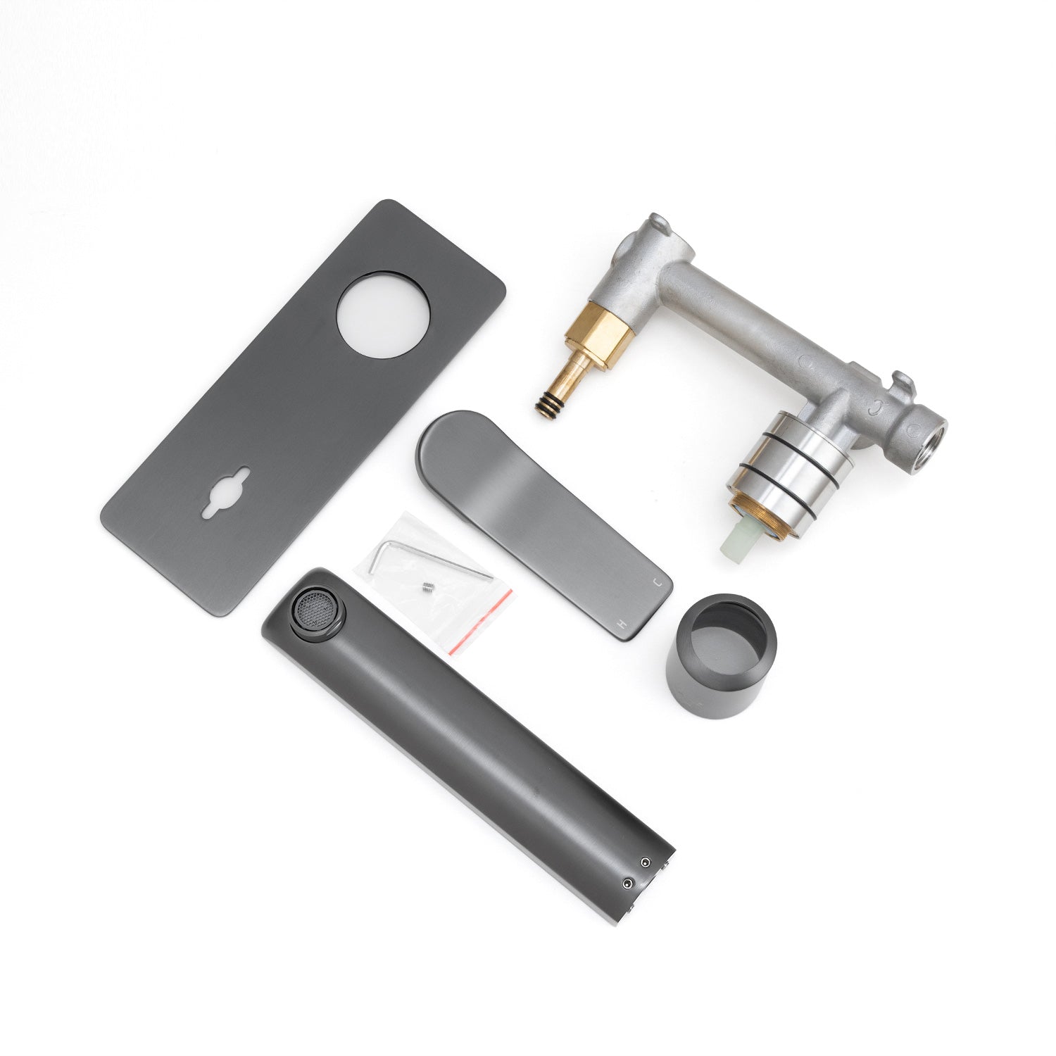 RUSHY - Brushed Gunmetal Spout Mixer