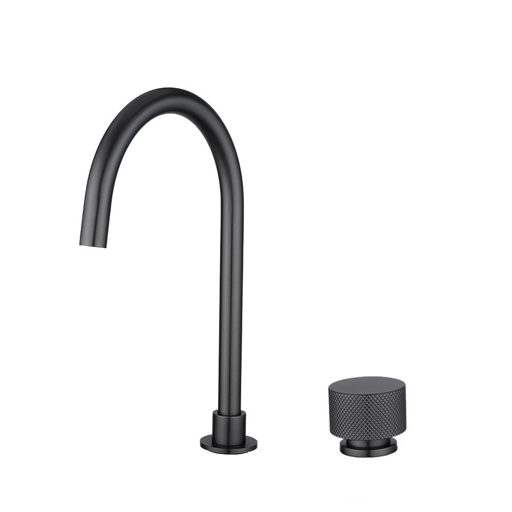 MOON - Brushed Gun Metal Grey Swivel Basin Mixer