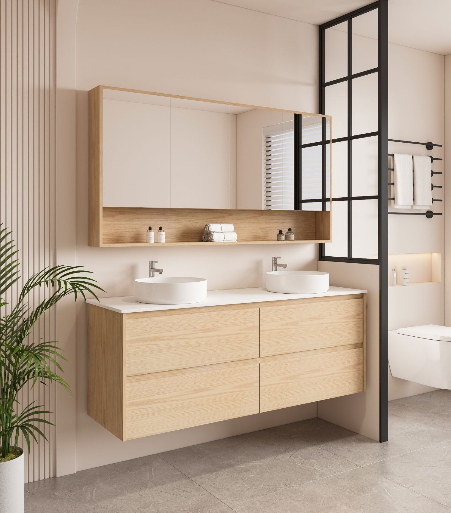 HERA 1500mm Wall-Hung Vanity - Tas Oak