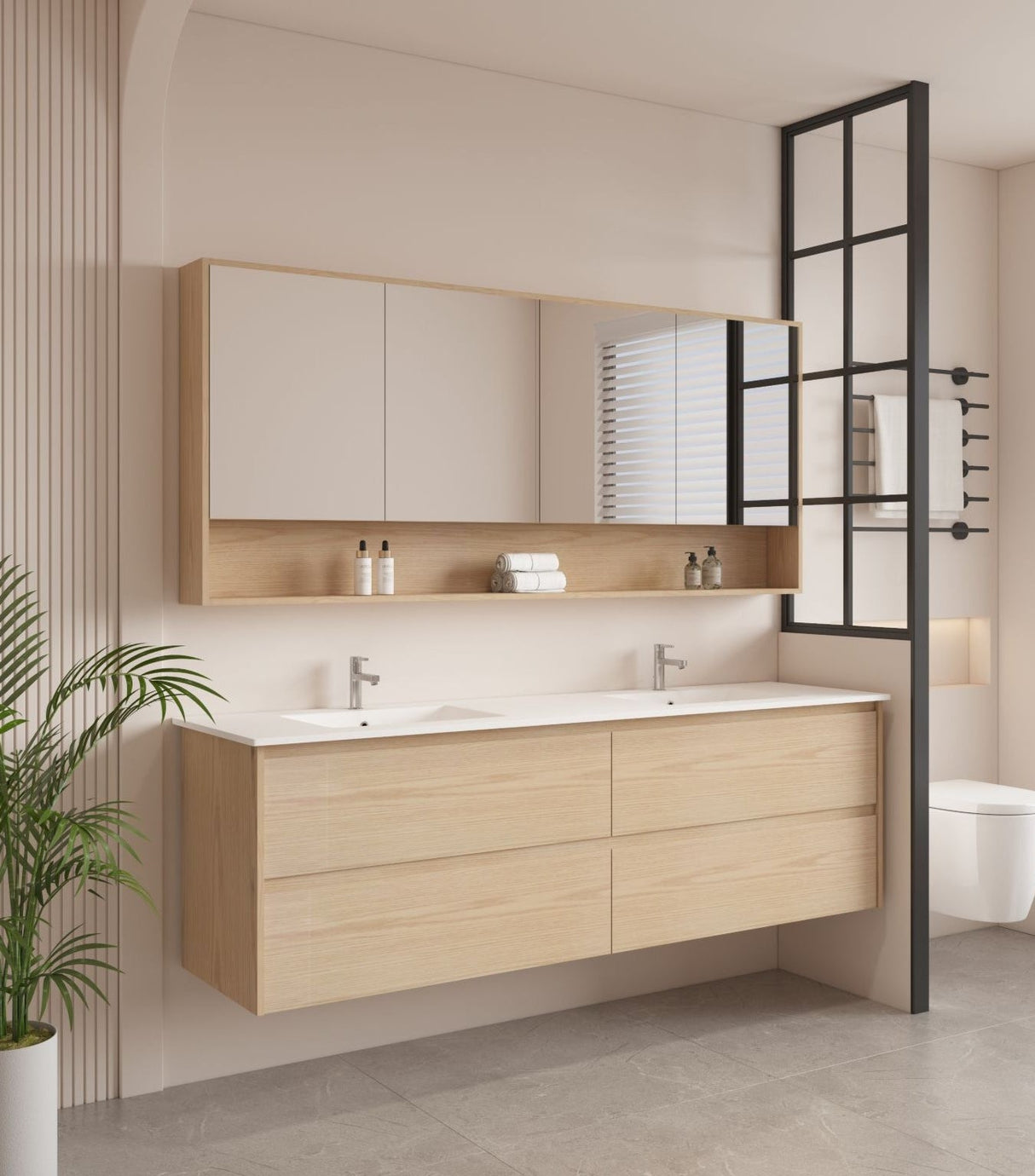 HERA 1800mm Wall-Hung Vanity - Tas Oak
