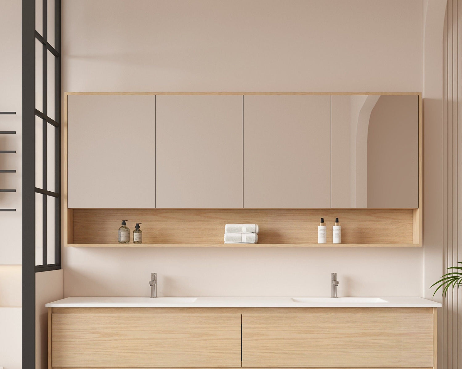 HERA 1800mm Shaving Cabinet - Tas Oak