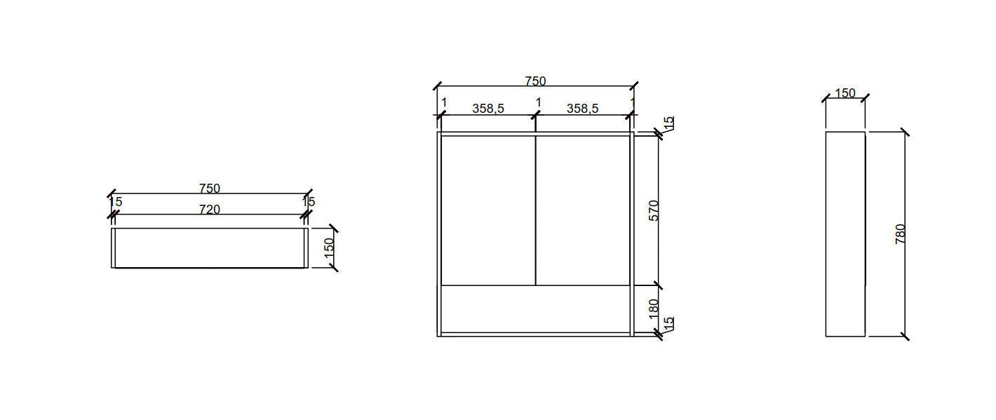 HERA 750mm Shaving Cabinet - Tas Oak