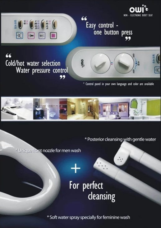 OWI Non-Electric Bidet Toilet Seat Technology From Korea