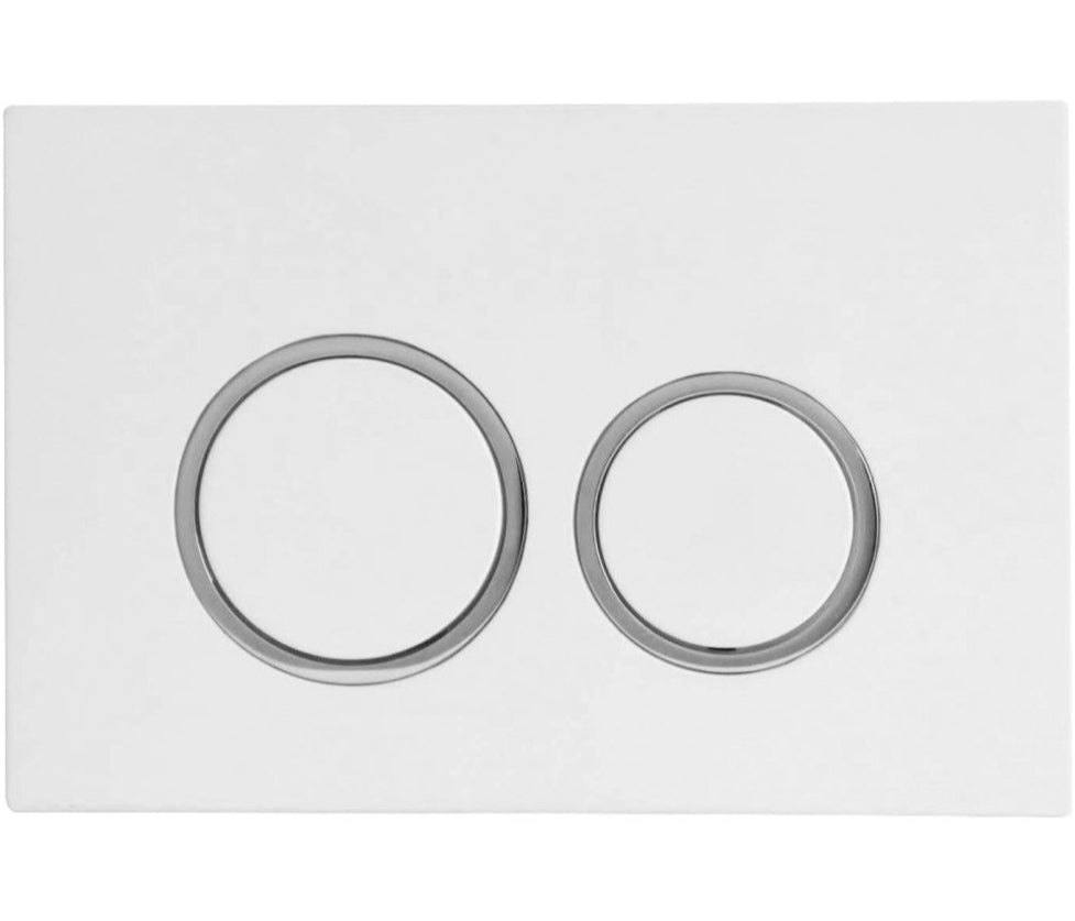 Mercio R&T Round Flush Plate - White