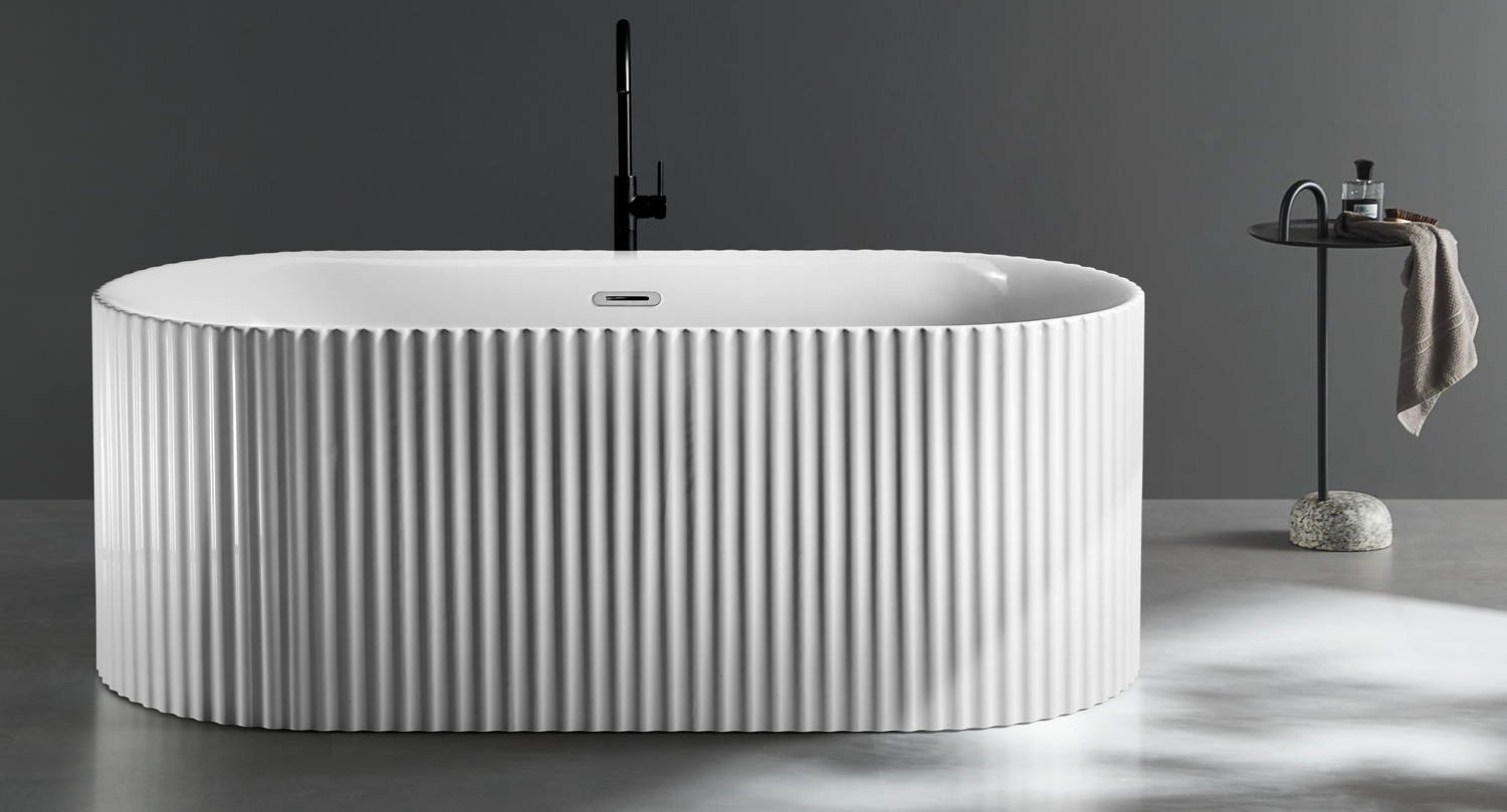Nyx Fluted Freestanding Bath tub | 1700 x 800mm