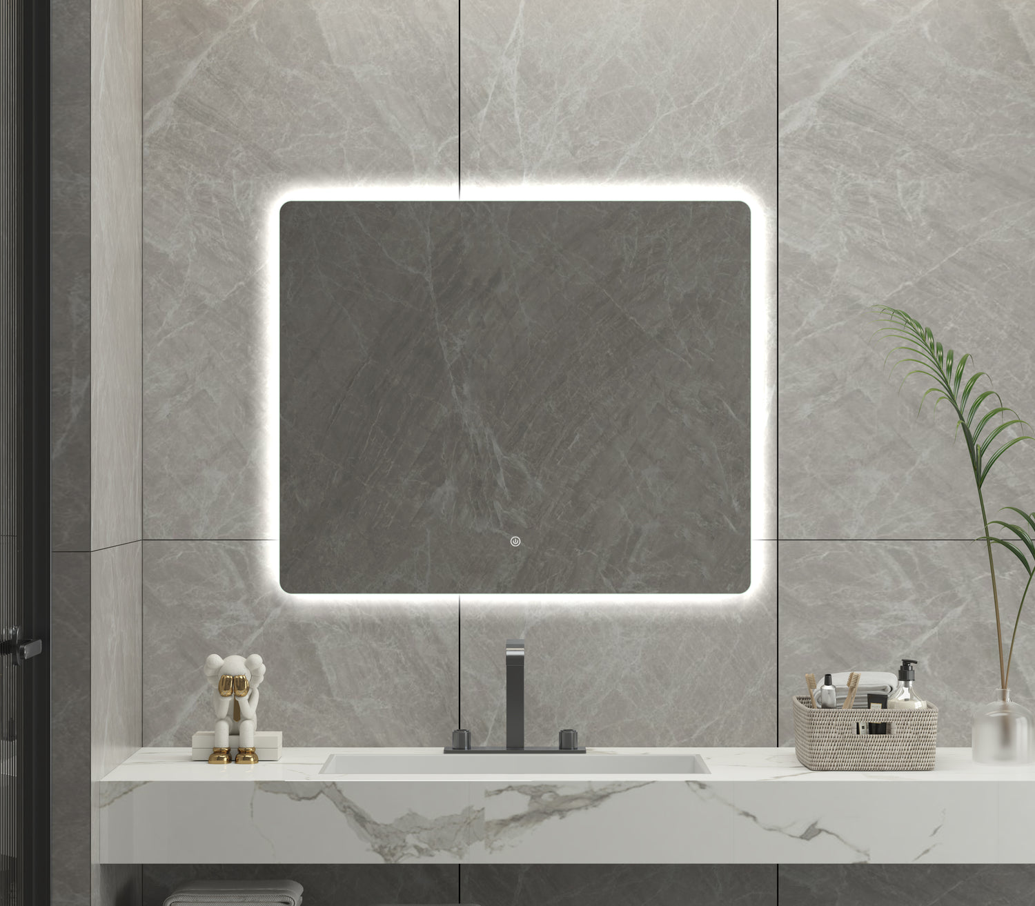Rectangle Frameless LED Mirror | 900 x 700 mm