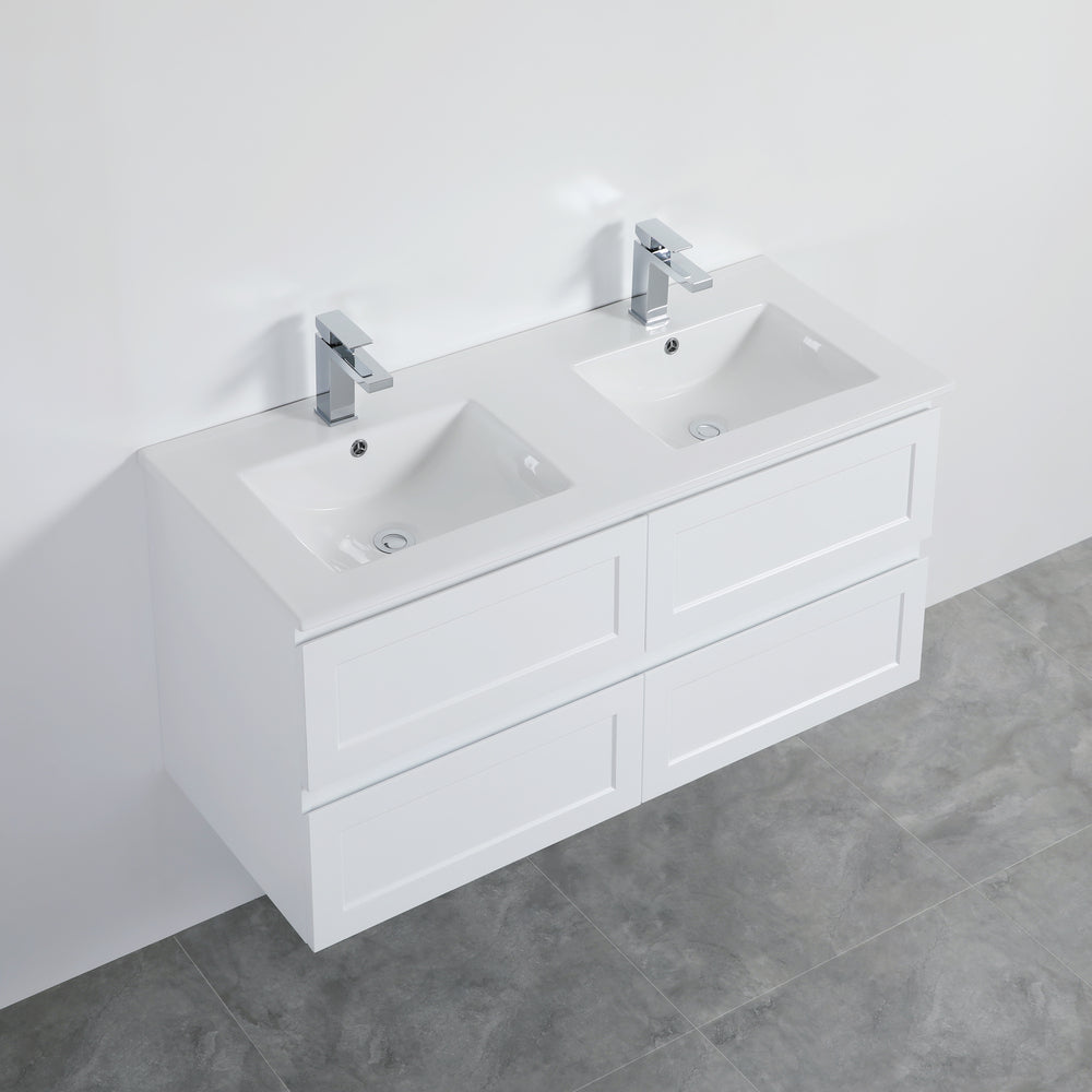 Fremantle Double Bowl Wall Hung Vanity 1200X450X560MM