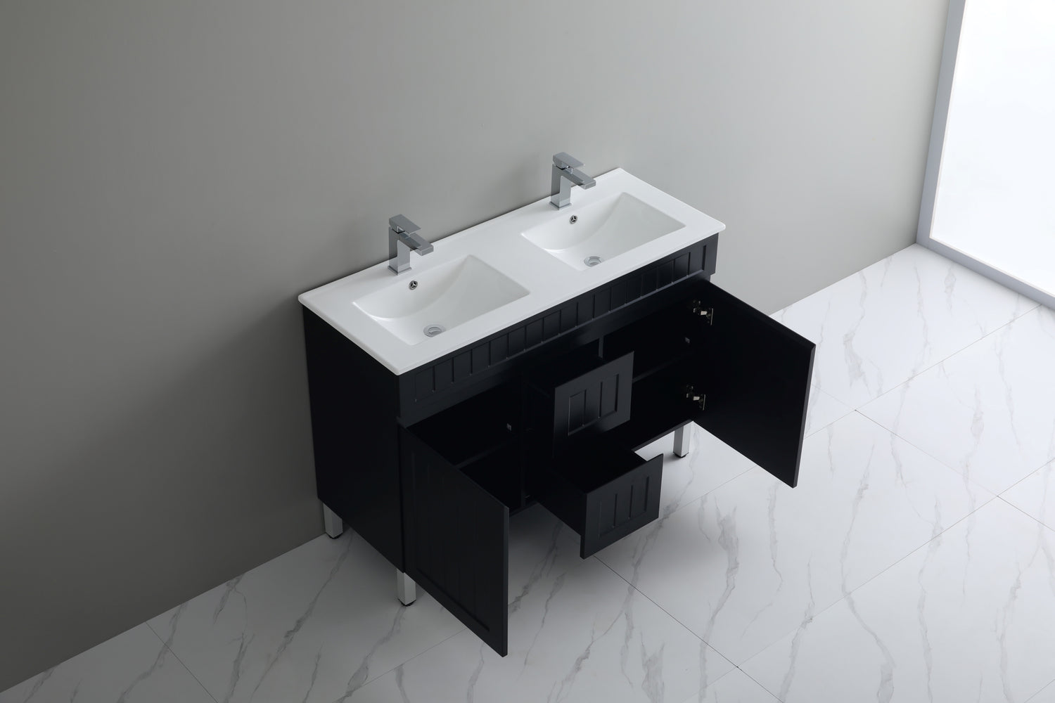 Acacia Double Bowl Free Standing Vanity 1200X460X860MM