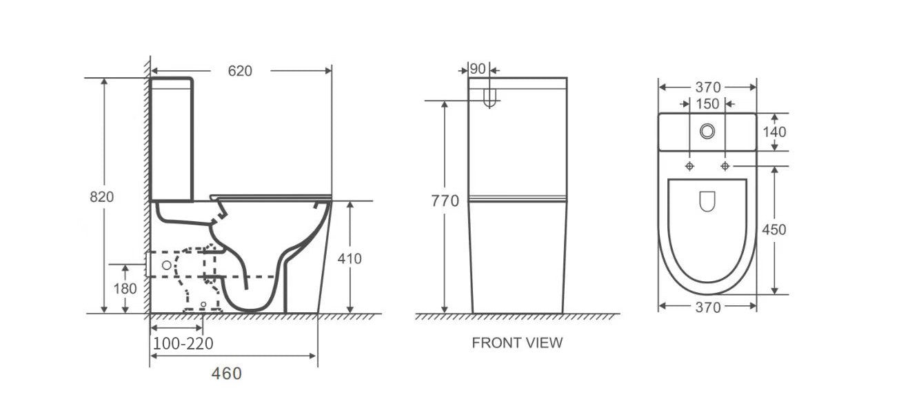 London Back-to-Wall Toilet Suite