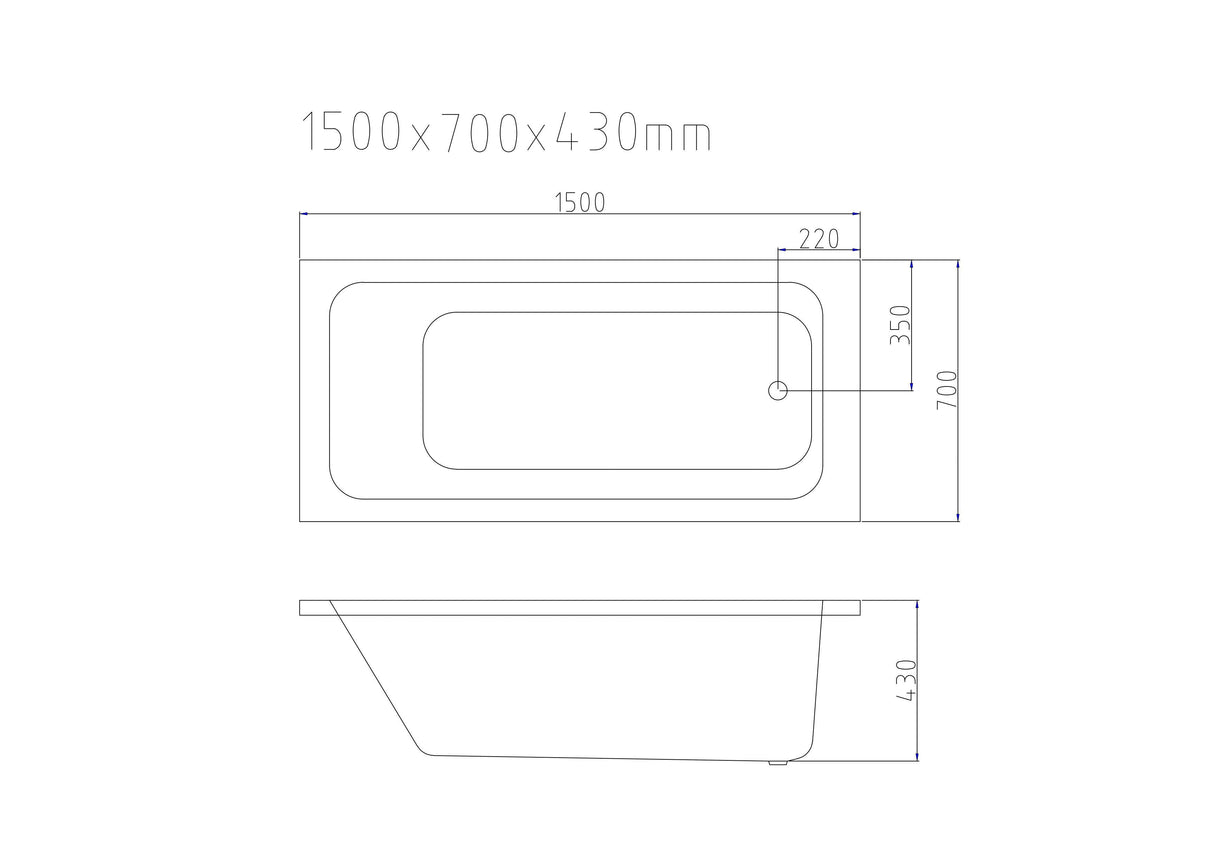 Mira Insert & Island Bathtub - Gloss White