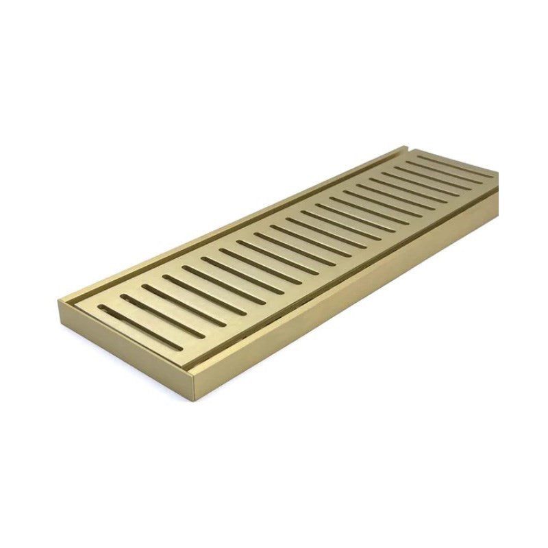 100x100x14mm Brushed Gold Ezy Flow Floor Grate