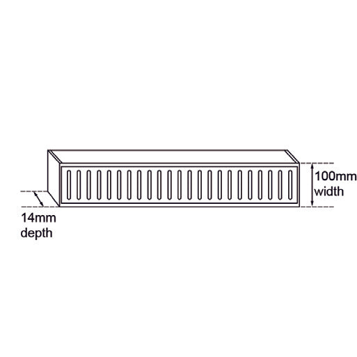 100x100x14mm Brushed Black Ezy Flow Floor Grate