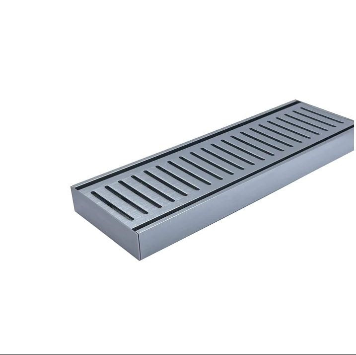 100x100x26mm Brushed Silver Ezy Flow Floor Grate