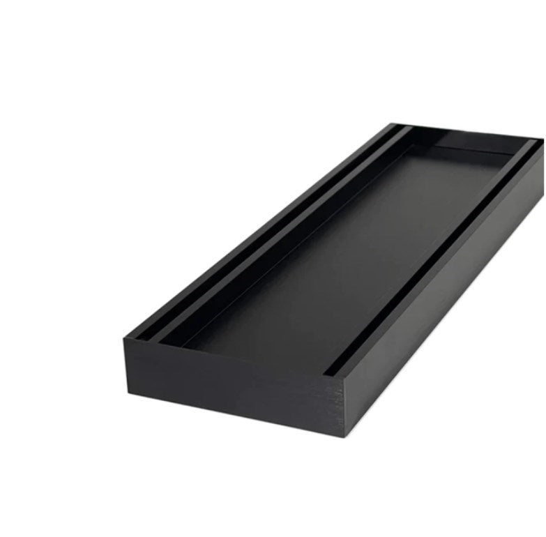 100x100x26mm Brushed Black Ezy Flow Tile Insert Grate