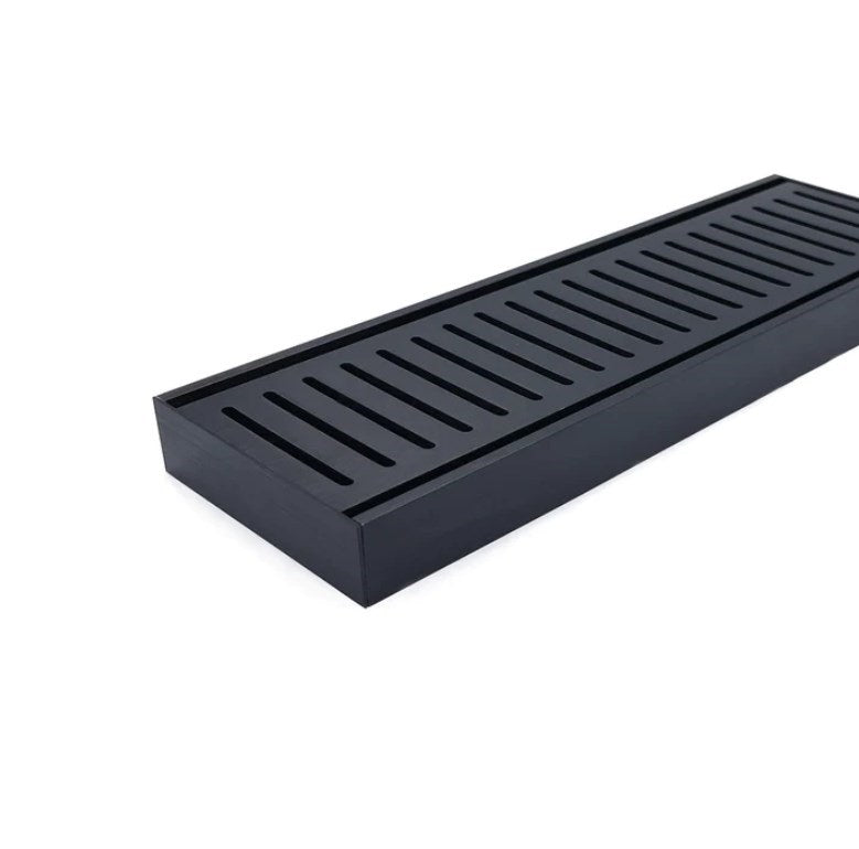 100x100x35mm Brushed Black Ezy Flow Floor Grate