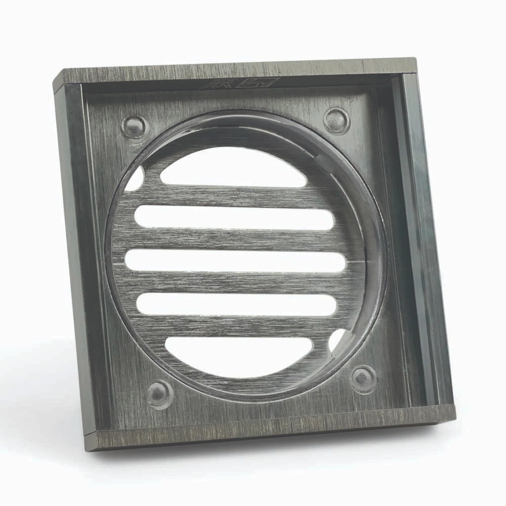 100*100*14mm Brushed Silver Ezy Flow Guard Floor Waste