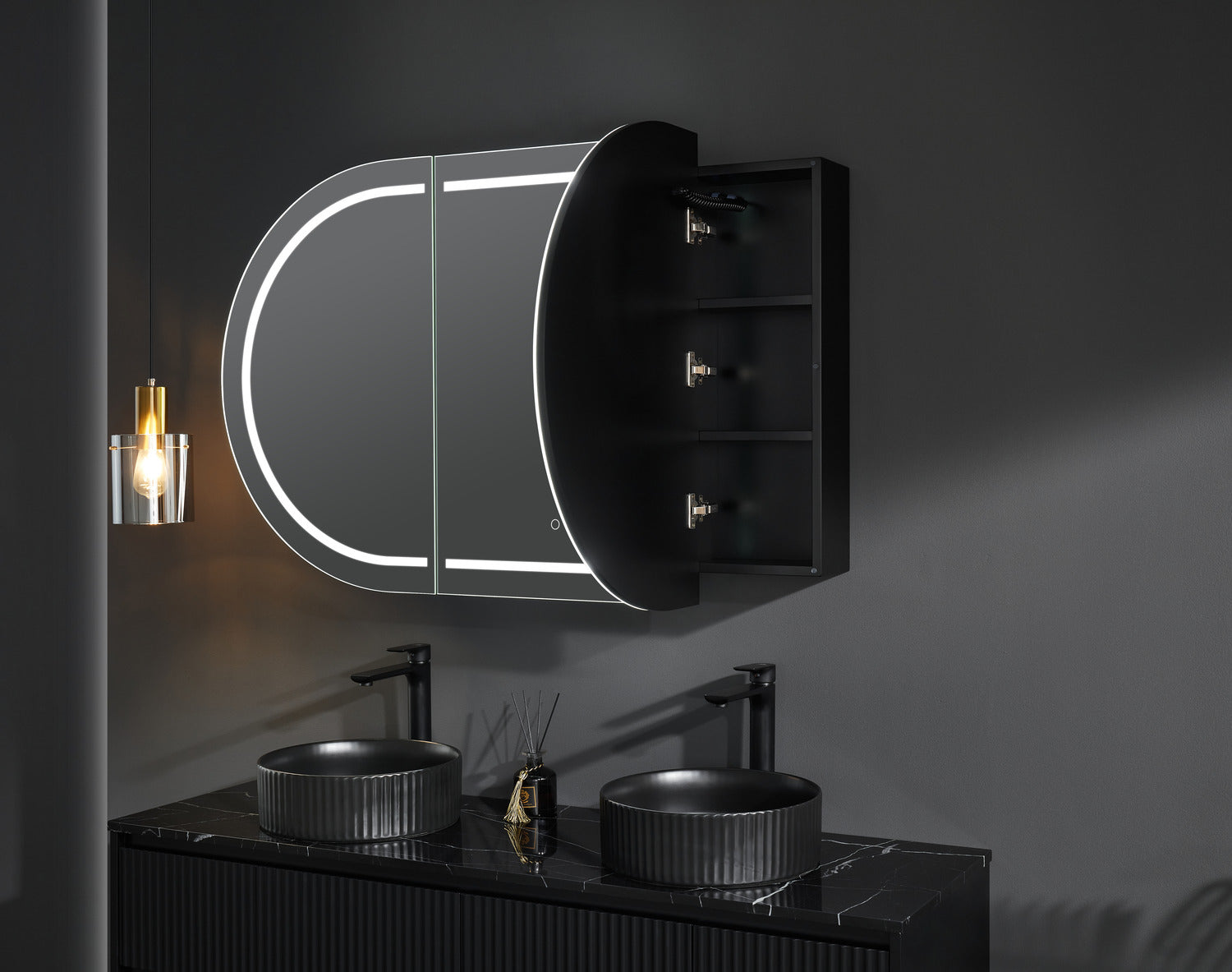 Olivia LED Mirror Cabinet 1500X800X155mm