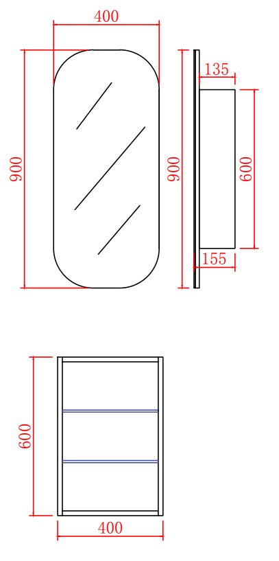 Olivia Mirror Cabinet OSV4090MW