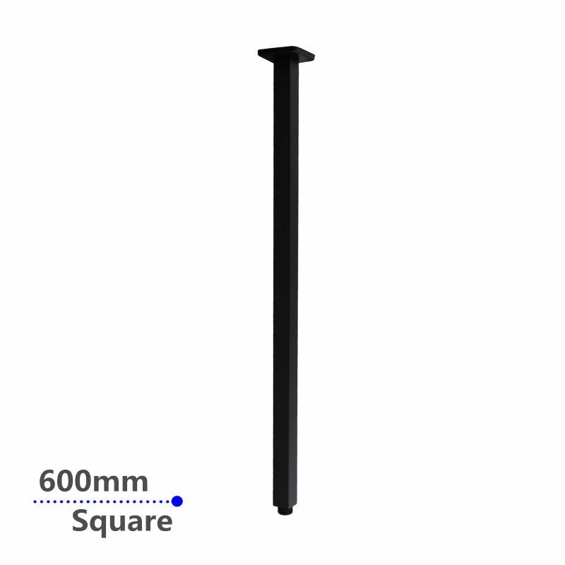 600mm Black Ceiling Shower Arm