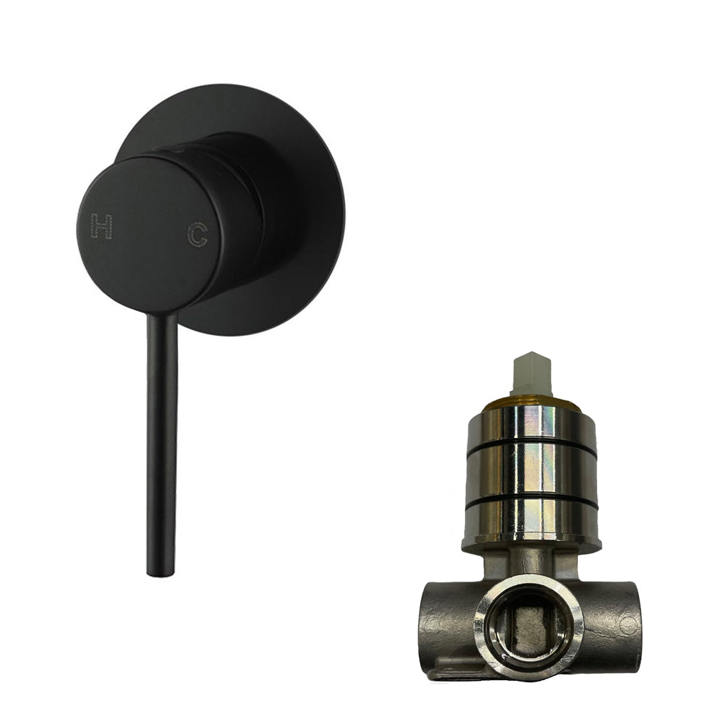 LUCID PIN - Black Wall Mixer