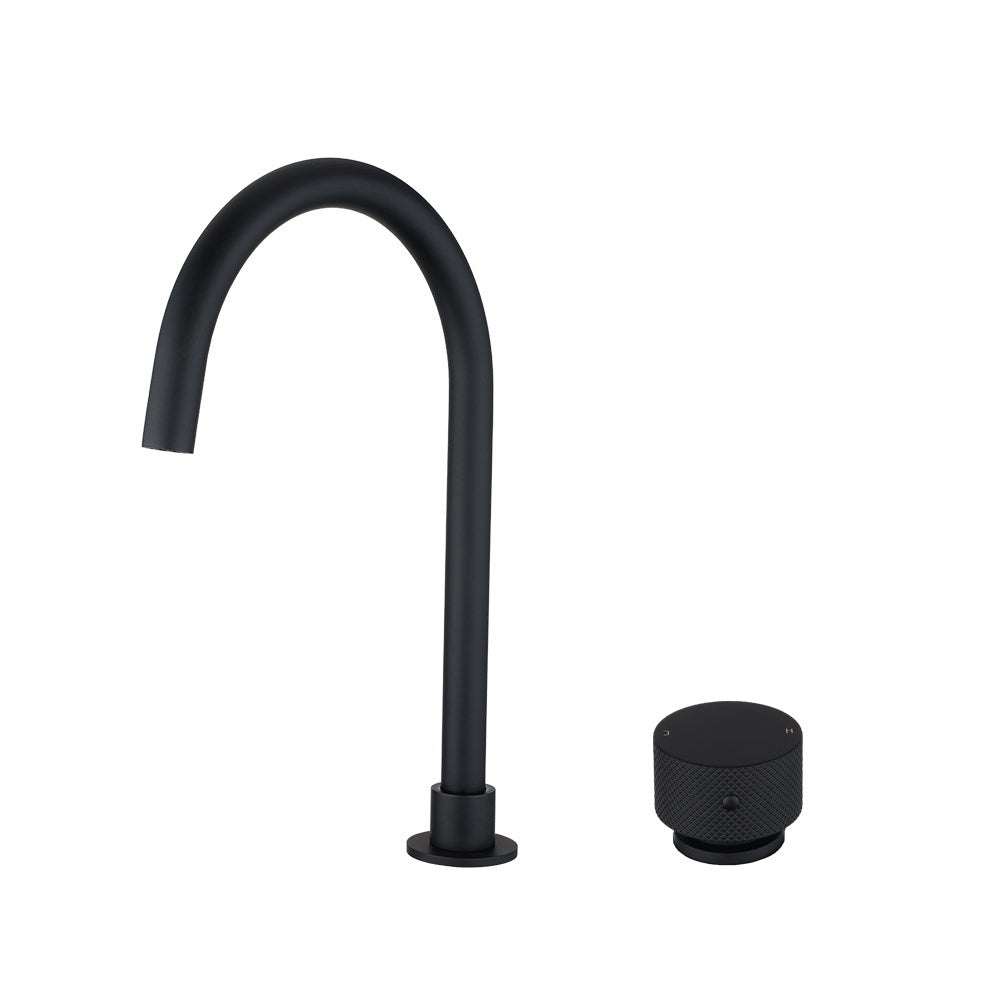 MOON - Black Swivel Basin Mixer